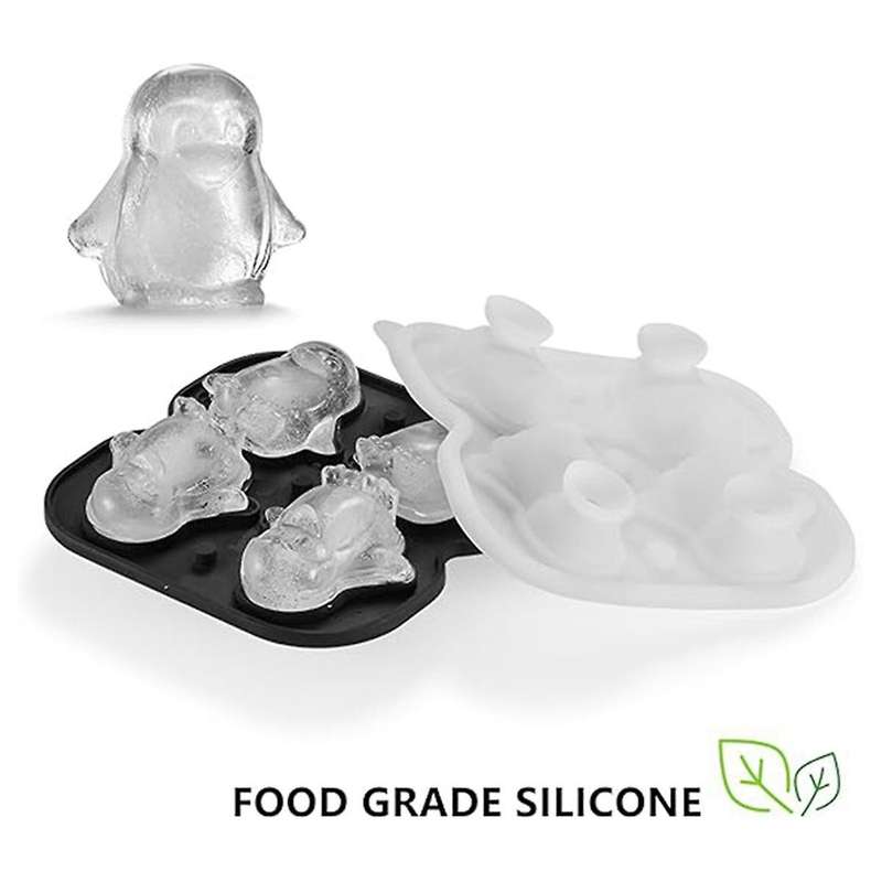 Penguins Ice-cube Tray Fun Shapes, Odd Novelty Cute Penguin Gifts, 2.2inch -silicone Whiskey Ice Mo