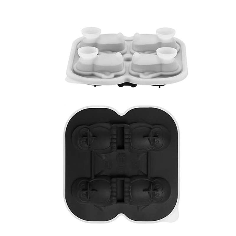 Penguins Ice-Cube Tray Fun Shapes, Odd Novelty Cute Penguin Gifts, 2.2Inch -Silicone Whiskey Ice Mol