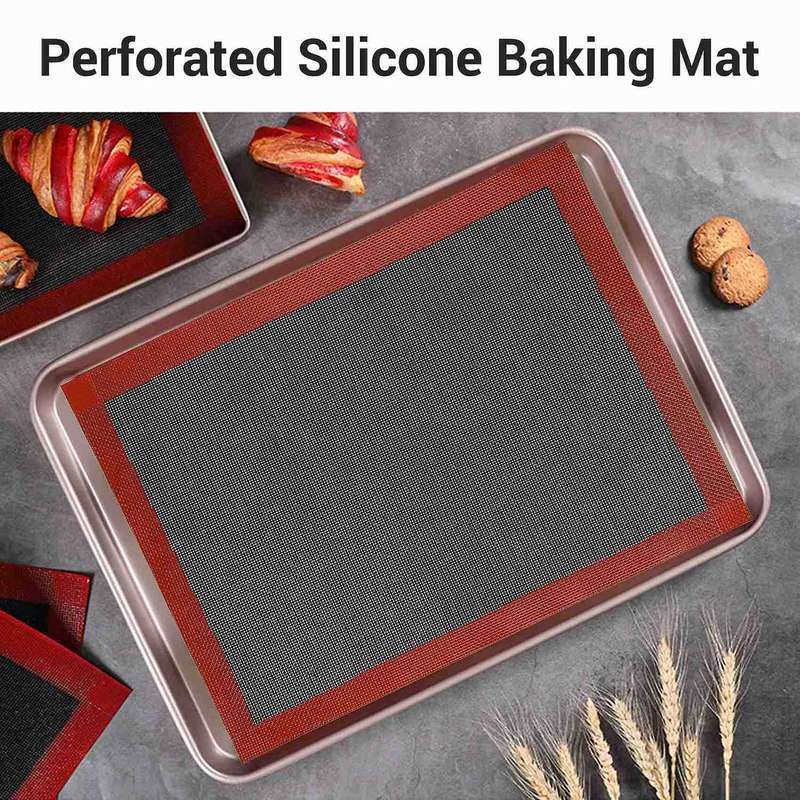 PerCompatibleated Silicone Baking Mat Non-Stick Baking Oven Sheet Liner Compatible Cookie /Bread/ Ma