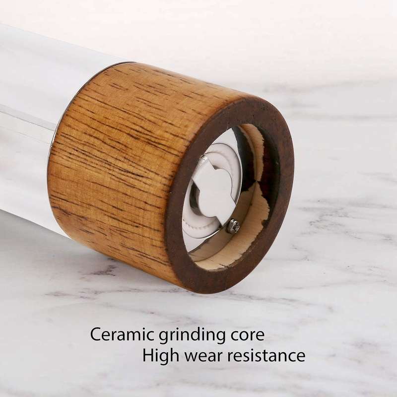 Pepper Grinder Transparent Pepper Salt Grinding Ceramic Core Multipurpose Seasoning Cruet 6 Inches