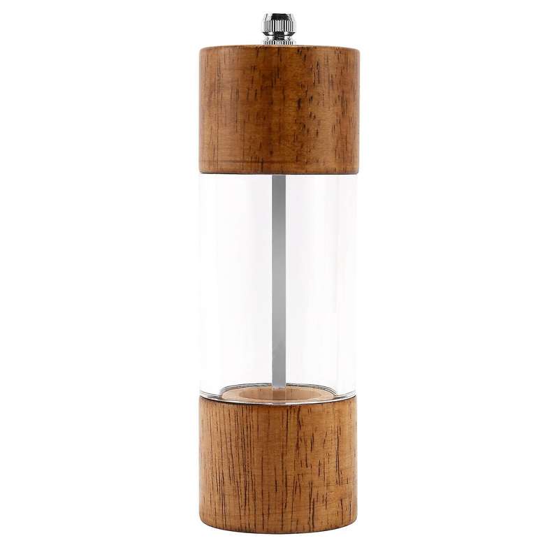 Pepper Grinder Transparent Pepper Salt Grinding Ceramic Core Multipurpose Seasoning Cruet 6 Inches