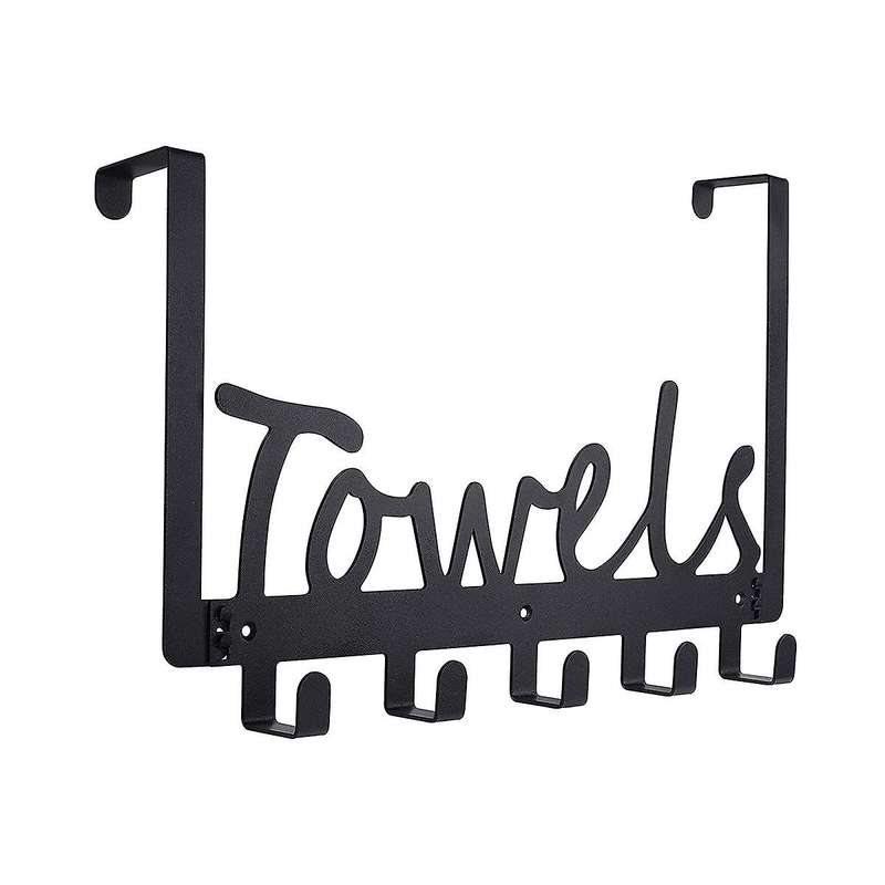 Perforation-free Door Rear Coat Hook Door Rear Storage Rack Towel Rack Wall-mounted Towel Rack Is A