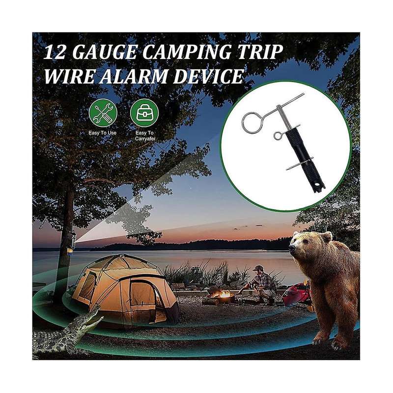 Perimeter Trip Alarm, Camping Trip Wire Alarm Device, Early Warning Security System for Camping Saf