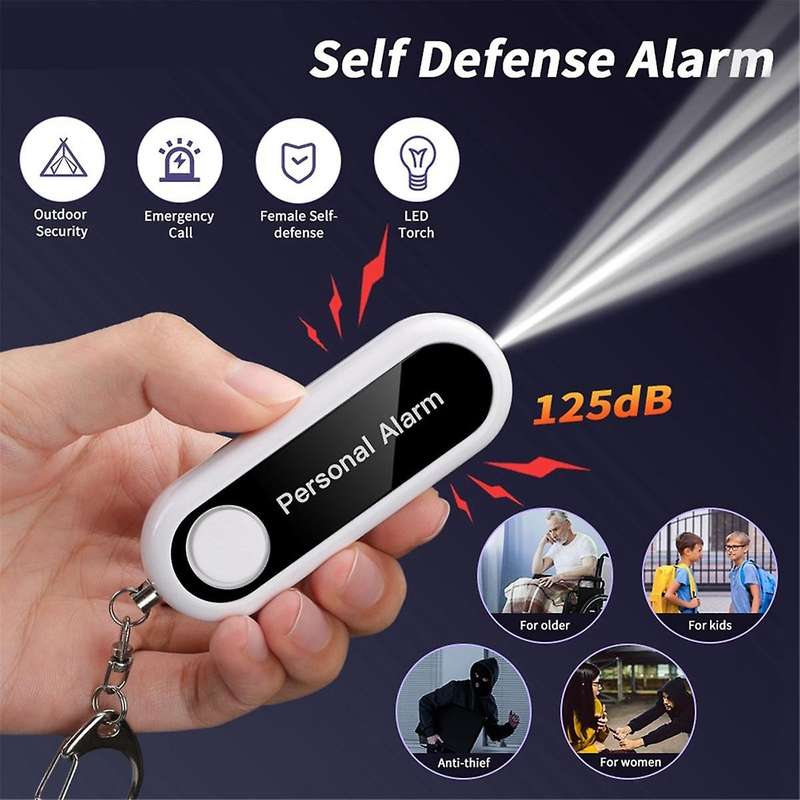 Personal Alarm Self Defense Alarm 125db Personal Defenses Siren for Child Women Security Portable A