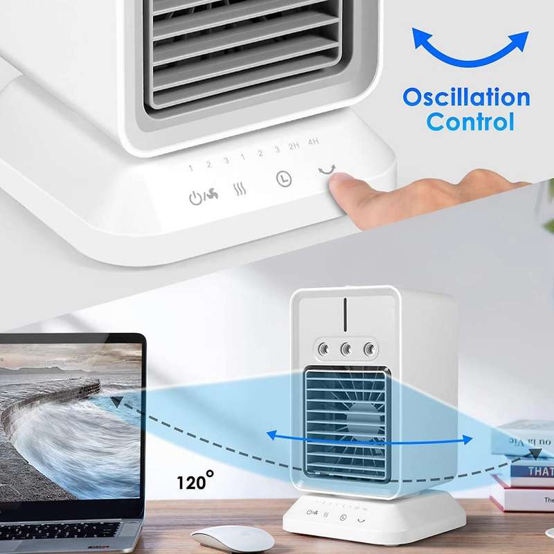 Personal Air Conditioner,portable Evaporative Air Fan Timing & Oscillation Function Humidifier Outd