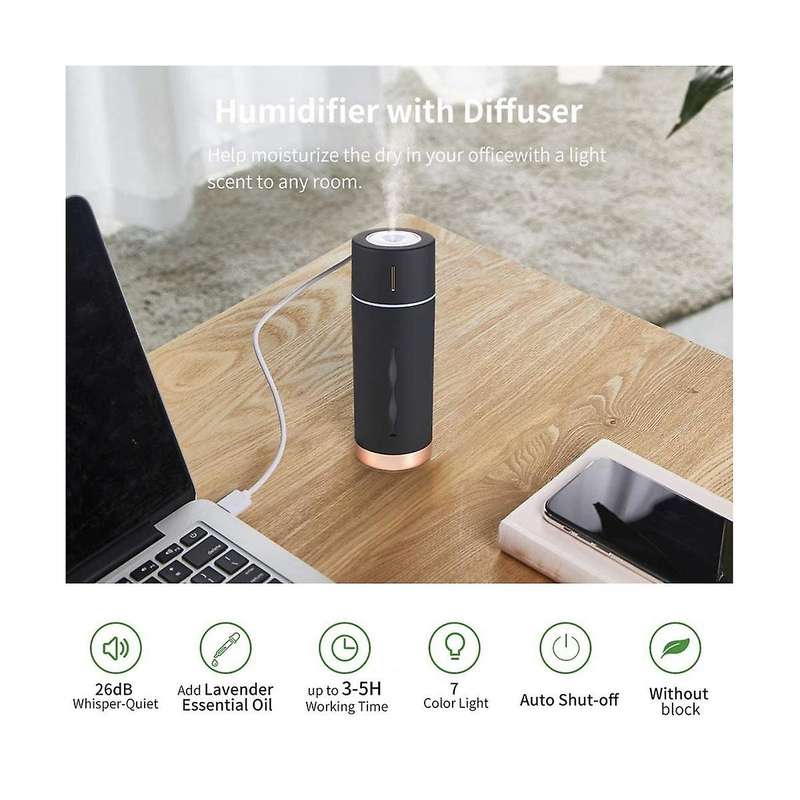 Personal Cool Mist Humidifier Usb Desktop Mini Humidifier for Bedroom Office Travel Car Super Quiet
