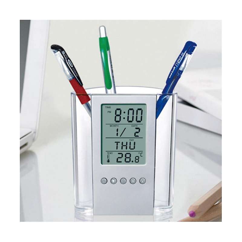 Perpetual Calendar Pen Clock Electronic Pen Clock Cylinder Electronic Alarm Clock