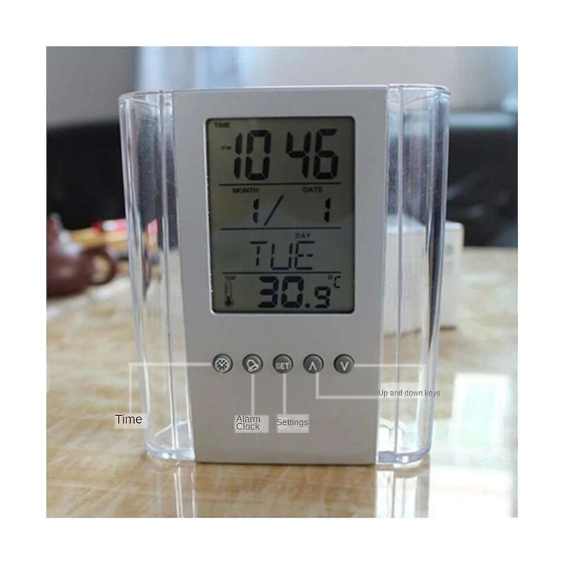 Perpetual Calendar Pen Clock Electronic Pen Clock Cylinder Electronic Alarm Clock