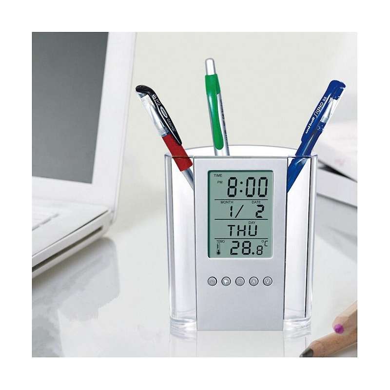 Perpetual Calendar Pen Clock Electronic Pen Clock Cylinder Electronic Alarm Clock
