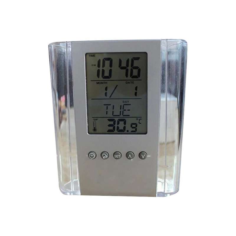 Perpetual Calendar Pen Clock Electronic Pen Clock Cylinder Electronic Alarm Clock