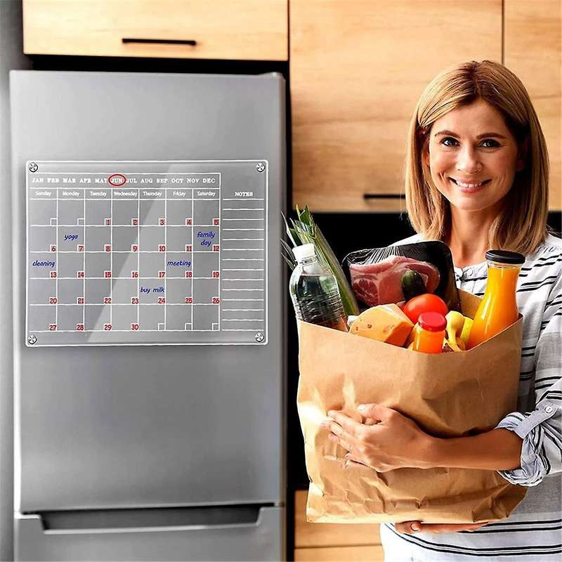 Personalized Acrylic Wall Calendar, Magnetic Acrylic Calendar Board, Personalized Dry Clean Board