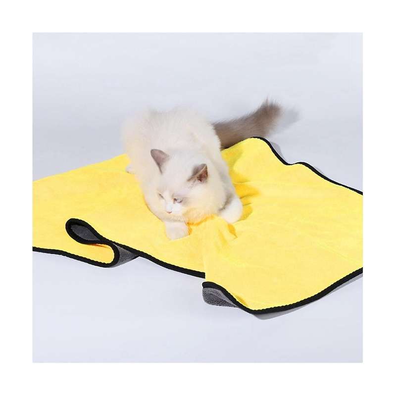 Pet Absorbent Bath Robe Soft Fiber Bath Towel Convenient Pet Cleaning, Cleaning Supplies