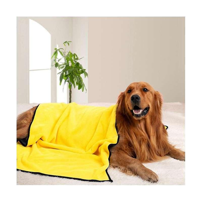 Pet Absorbent Bath Robe Soft Fiber Bath Towel Convenient Pet Cleaning, Cleaning Supplies