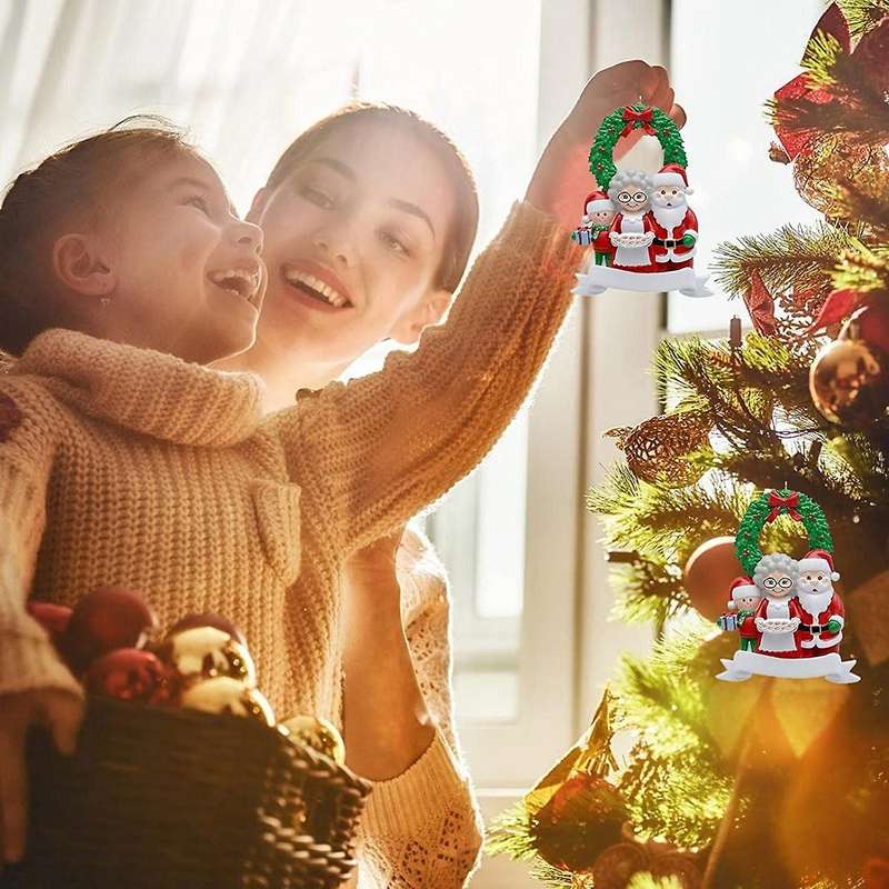 Personalized Family of 3, Christmas Tree Ornament - Cute Holiday Winter Gift