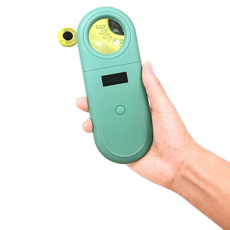 Pet Scanner Handheld Pet ID Reader Portable RFID Reader with LED and Magnifier Function for 134.2Khz