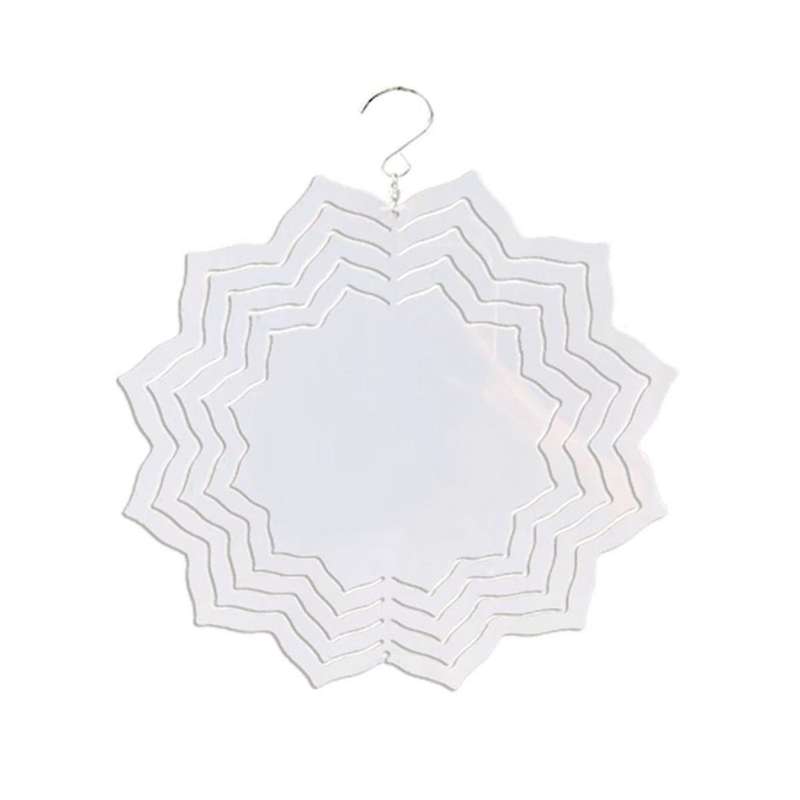 Pet Style Wind Power White Coated Aluminum Plate Double-sided Printing Heat Transfer Wind Chime Turn