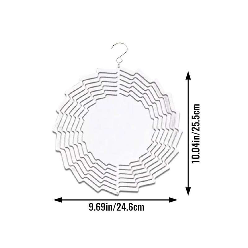 Pet Style Wind Power White Coated Aluminum Plate Double-sided Printing Heat Transfer Wind Chime Turn