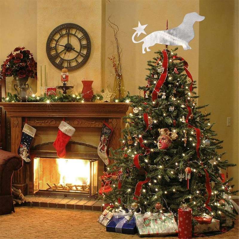 Pet Christmas Decoration Christmas with Star Event Dress Dachshund Star