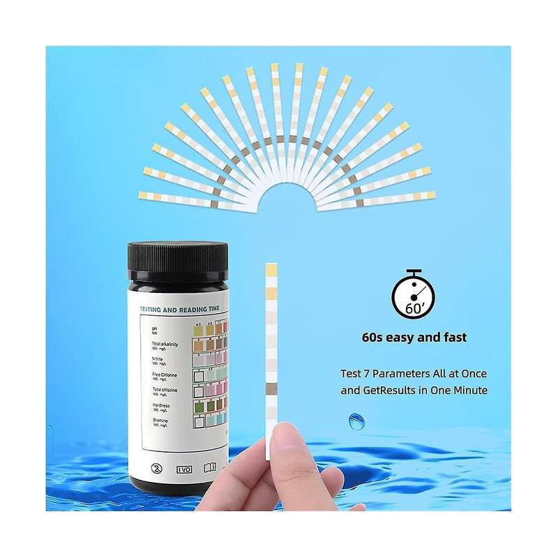 PH and Chlorine 10 In 1, Water Test Paper Swimming Pool, Spa, Aquarium, Fish, PH Value