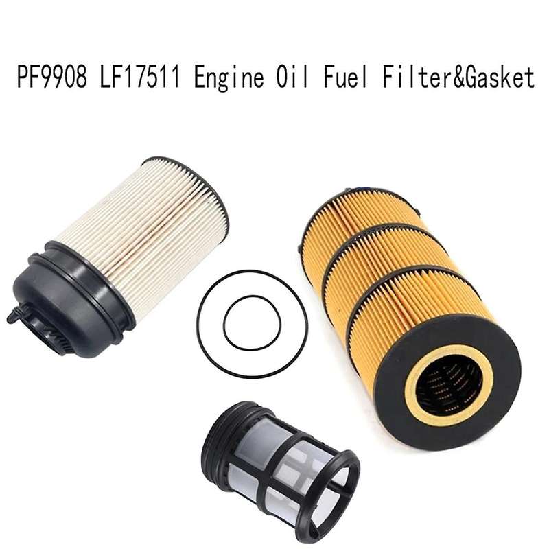 PF9908 LF17511 Engine Oil Fuel Filter&Gasket for Detroit Diesels Cascadia