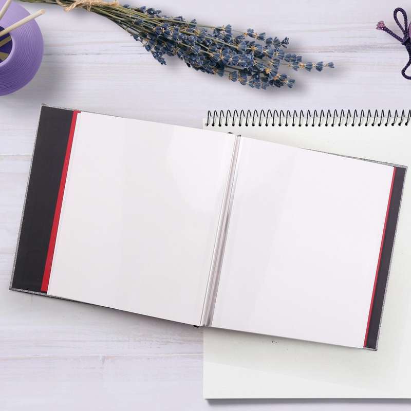 Photo Album Scrapbook Linen Art Diy Memory Book Thick Pages with Protective Film Save Images Perman