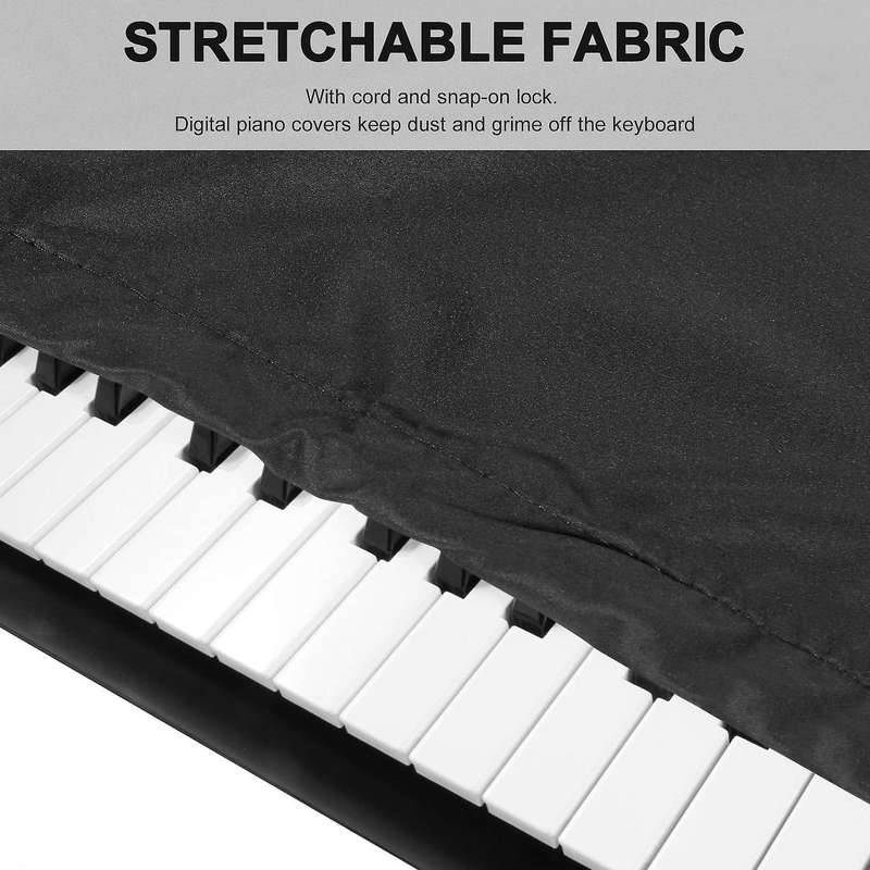 Piano Keyboard Dust Cover for 88 Keys,electric/digital Piano Stretchable Protective Keyboard Cover