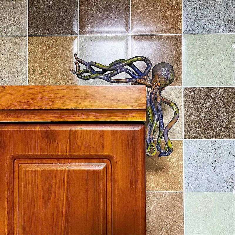 Photo Frame Octopus Resin Sculptures, Octopus Picture Frames Decoration, Octopus Door Corner Decorat