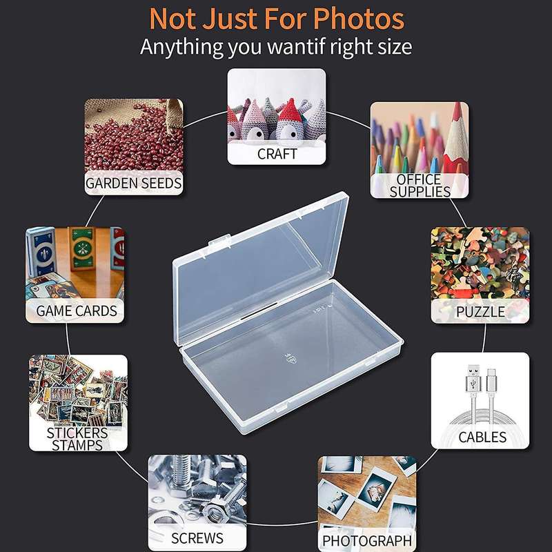 Photo Storage Box 4x6Inch, 18 Inner Photo Case Photo Organizer Acid-Free Photo Box Storage Photo Kee