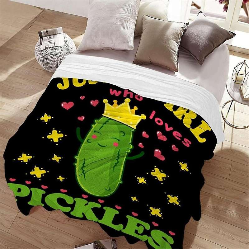 Pickle Blanket Funny Comfy Plush-just A Girl Who Loves Pickle