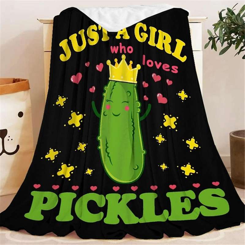 Pickle Blanket Funny Comfy Plush-just A Girl Who Loves Pickle