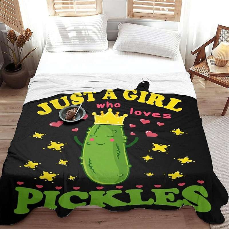 Pickle Blanket Funny Comfy Plush-just A Girl Who Loves Pickle