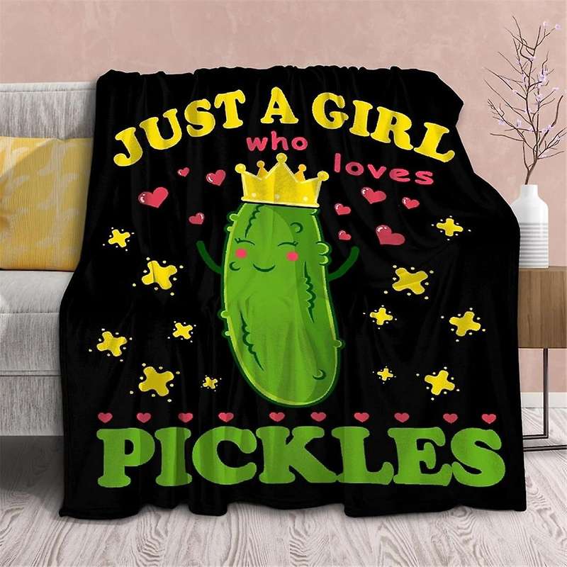 Pickle Blanket Funny Comfy Plush-just A Girl Who Loves Pickle