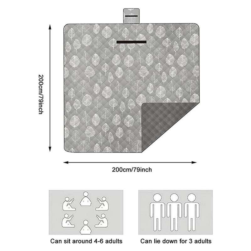Picnic Blanket Waterproof Picnic Mat Picnic Blankets Foldable Large Picnic Blanket 200 x 200cm Beach