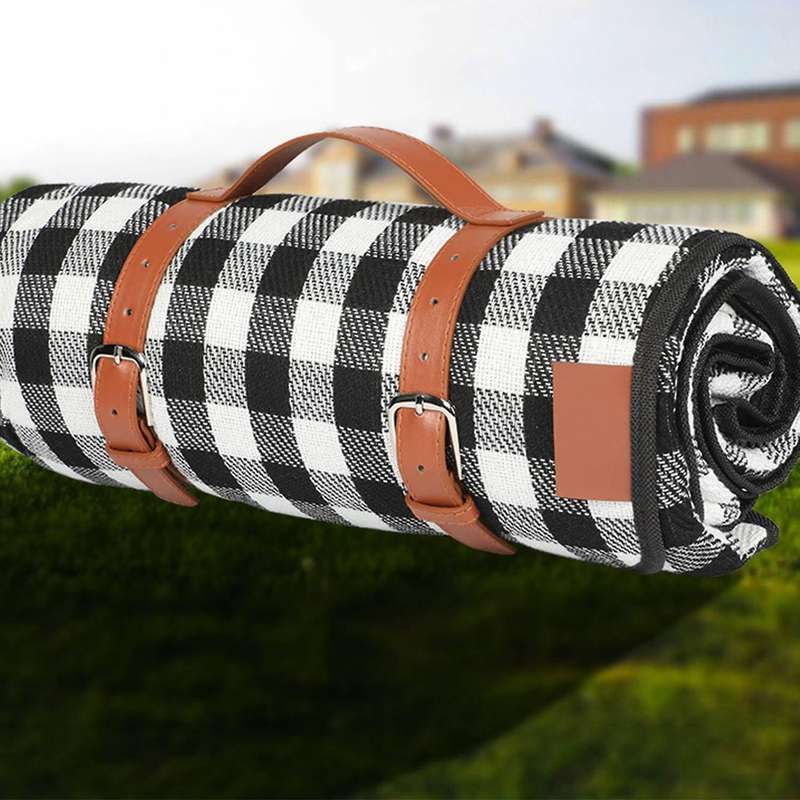 Picnic Blanket with Waterproof Backing Outdoor Blanket Foldable Picnic Mat of Beach Family Park Camp