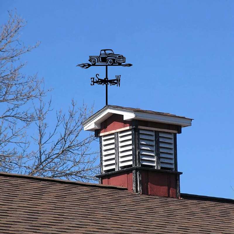 Pickup Trucks Weather Vane Design Car Retro Orientation Indicator Weathervane Measuring Tool Weather