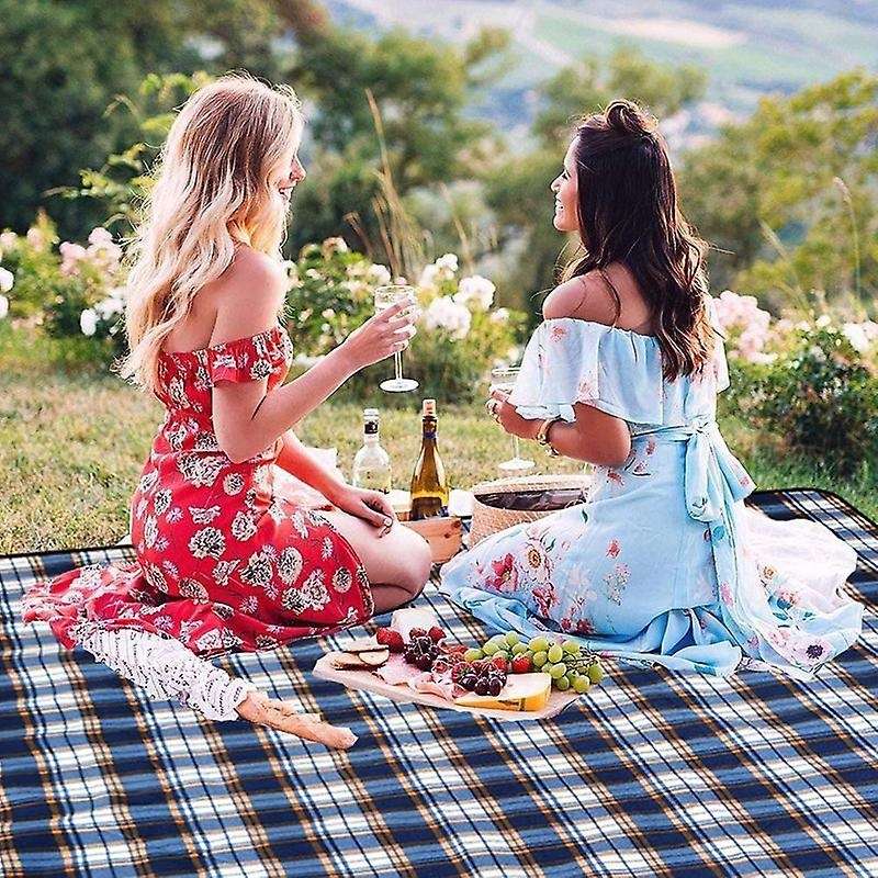 Picnic Blanket, Extra Large Picnic Blanket Beach Blanket with Carry Strap,Waterproof Foldable Picnic