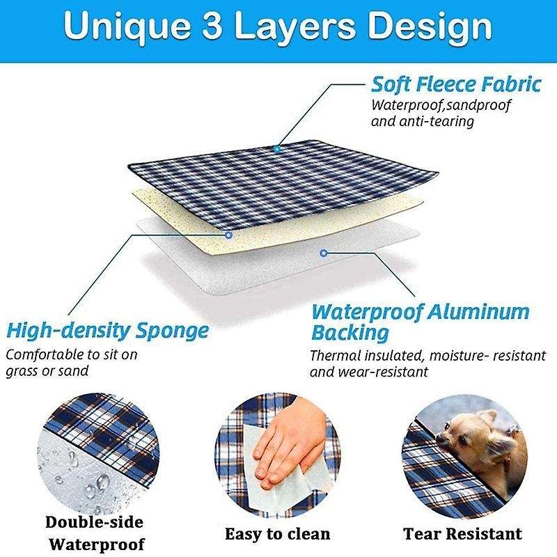 Picnic Blanket, Extra Large Picnic Blanket Beach Blanket with Carry Strap,Waterproof Foldable Picnic