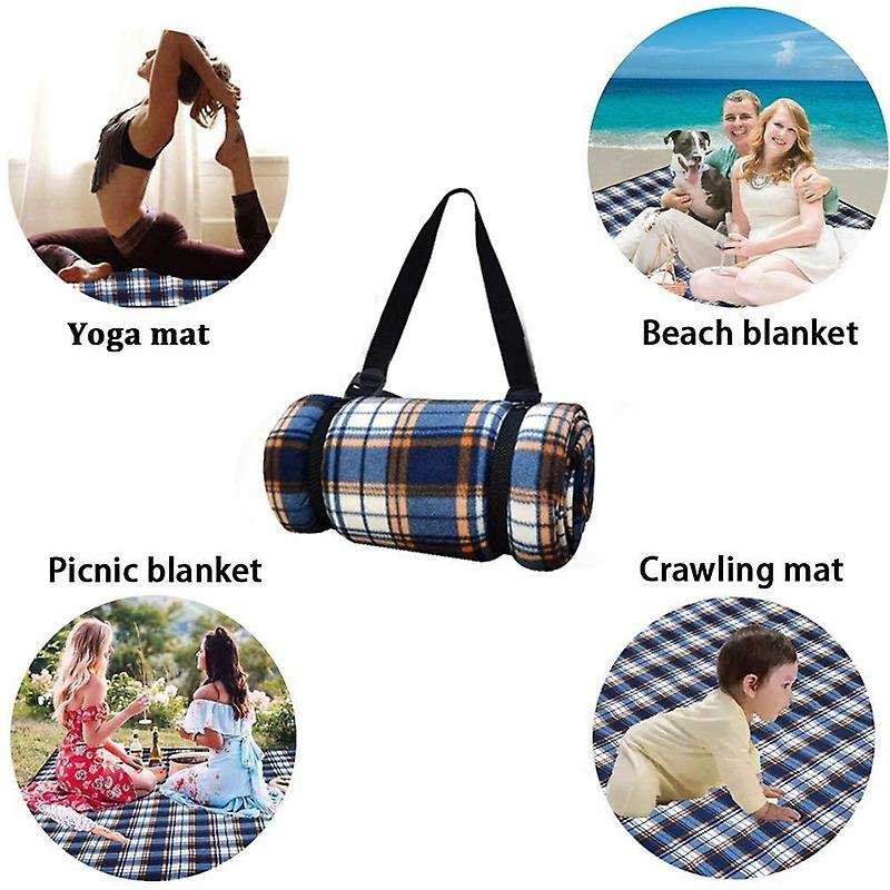 Picnic Blanket, Extra Large Picnic Blanket Beach Blanket with Carry Strap,Waterproof Foldable Picnic