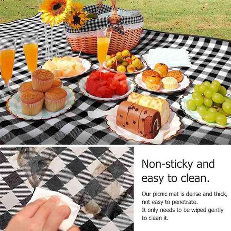 Picnic Blanket,Beach Blanket Portable Waterproof Camping Blanket Heat Insulated Beach Mat for Picnic
