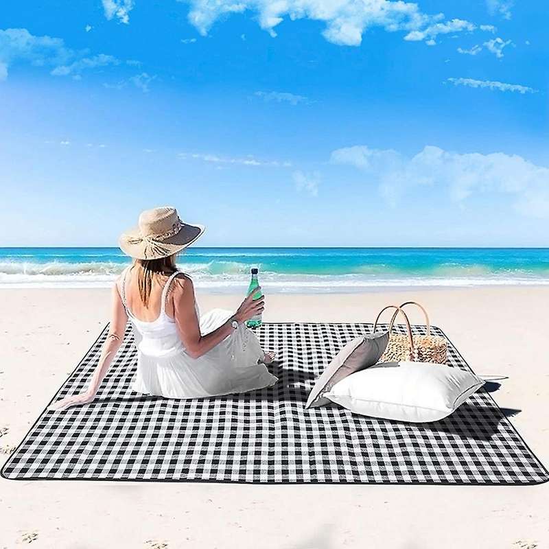 Picnic Blanket,Beach Blanket Portable Waterproof Camping Blanket Heat Insulated Beach Mat for Picnic