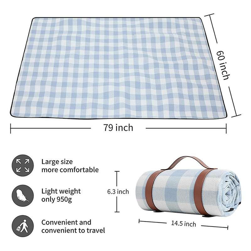 Picnic Blanket,Waterproof Beach Blanket,Camping Blanket Sandproof Insulated with Carry Handle,for Pi