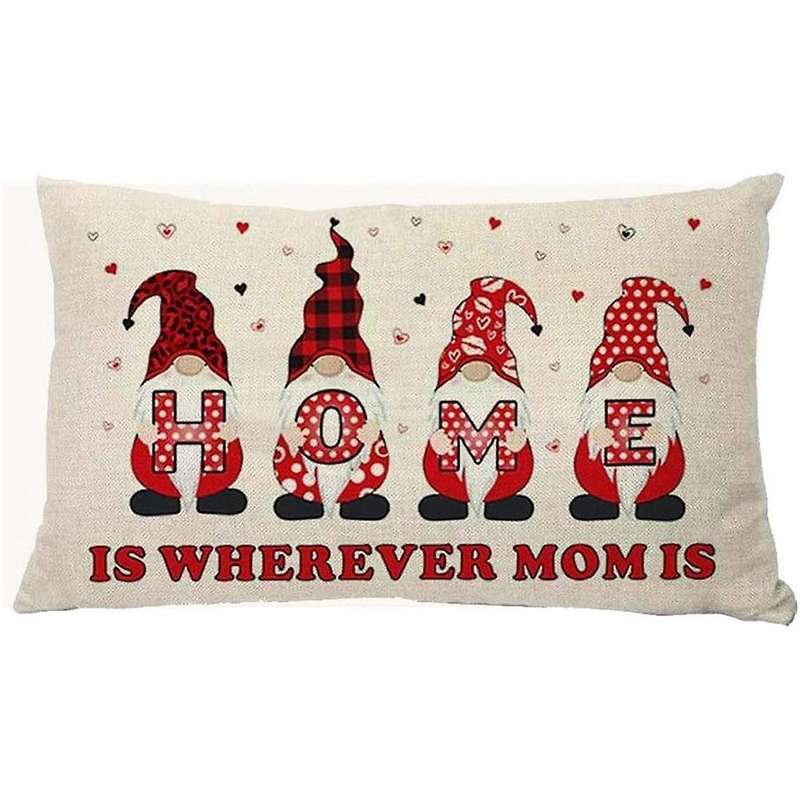 Pillow Covers 12X20 Family Decorative Throw Pillow Case Cushion Cover Pillow Case for Holiday Home D