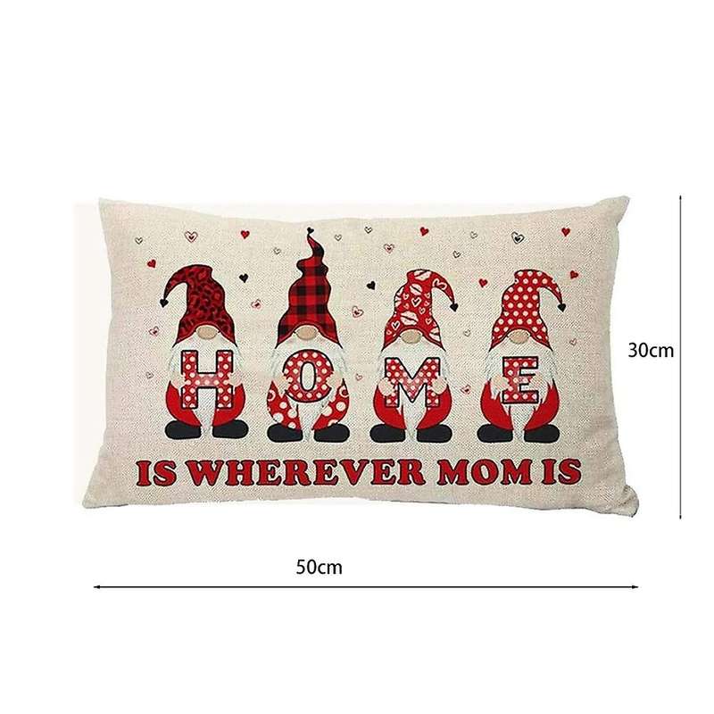 Pillow Covers 12X20 Family Decorative Throw Pillow Case Cushion Cover Pillow Case for Holiday Home D