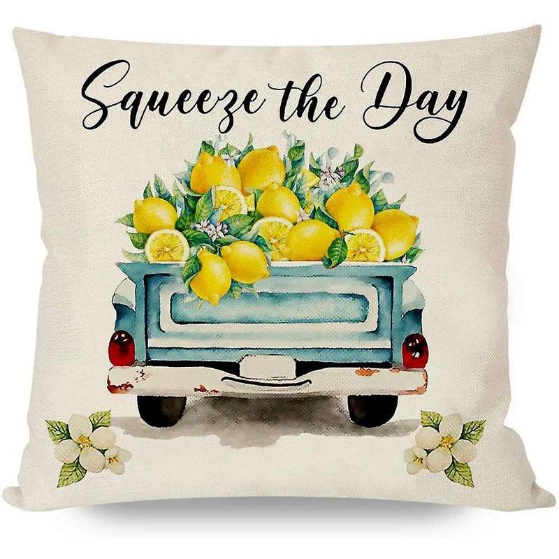 Pillow Covers 18X18 Inch Set of 4, Spring Pillow Covers, Farmhouse Decorative Pillow Case,for Couch