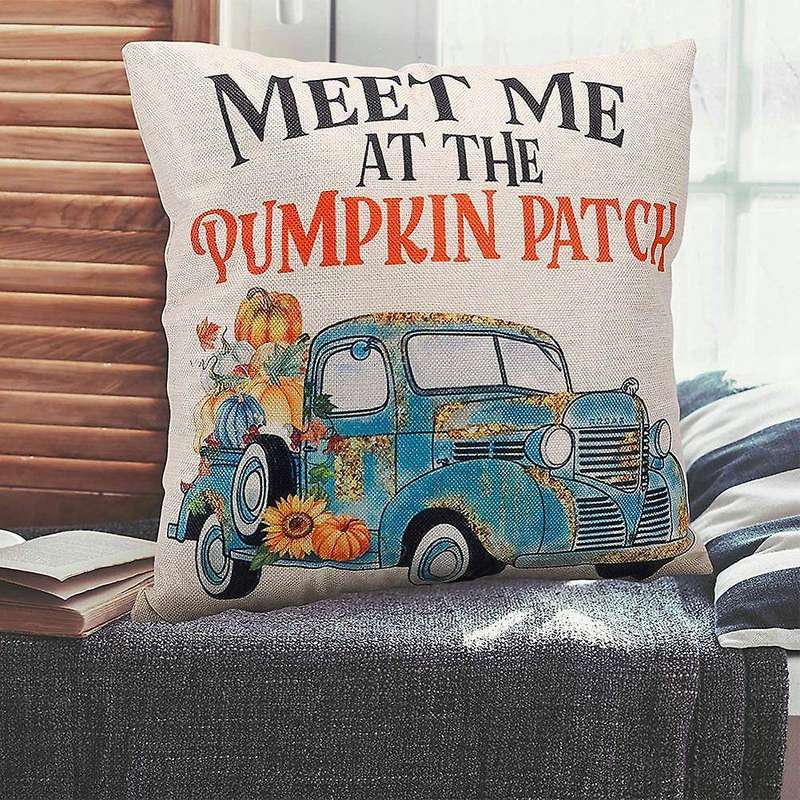 Pillow Covers 18X18 Set of 4 Fall Decoration for Home Throw Pillows Farmhouse Outdoor Fall Decor Cus