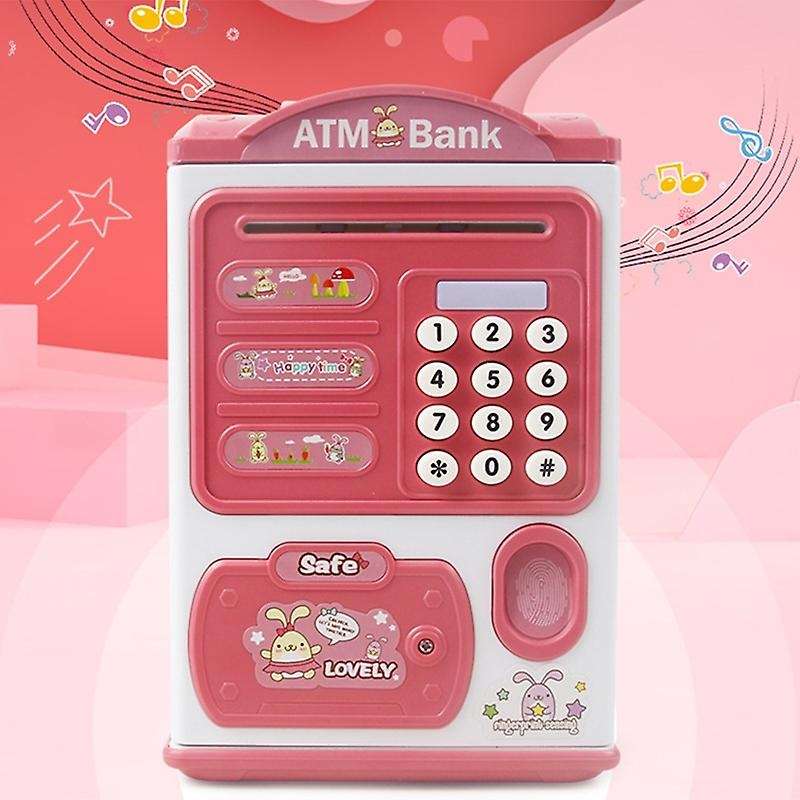 Piggy Bank,Coin Fingerprint with Password,Electronic Coin Savings Box,Automatic Coins Savings Bank