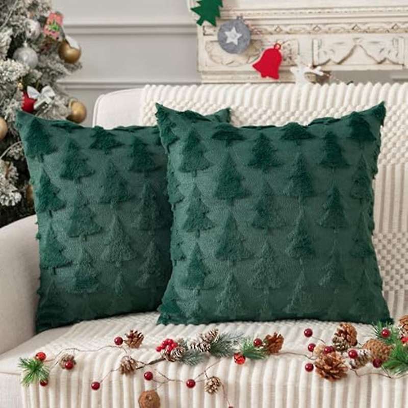 Pillow Covers Soft Plush Faux Fur Tree Decorative Throw Pillows Pillowcases for Couch Sofa Festivals