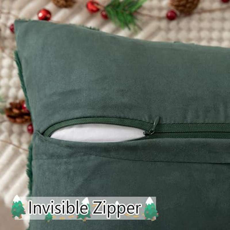 Pillow Covers Soft Plush Faux Fur Tree Decorative Throw Pillows Pillowcases for Couch Sofa Festivals