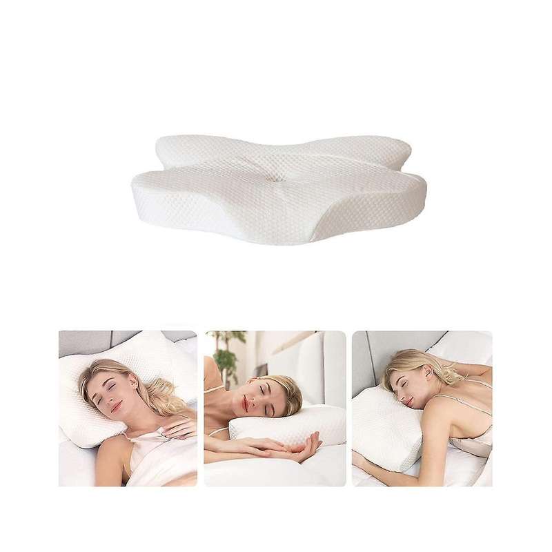 Pillow for Neck , Hollow Design Odorless Memory Foam Pillows with Cooling Case