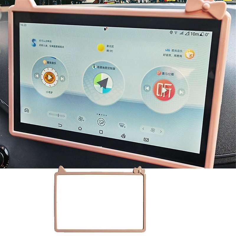 Pink Car Navigation Screen Protective Frame Trim Cover for Dolphin Mini / for Seagull
